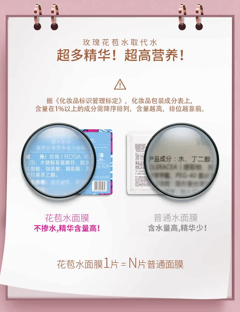 法兰琳卡正品玫瑰花苞水补水面贴膜 法兰琳卡恋尚贴片面膜