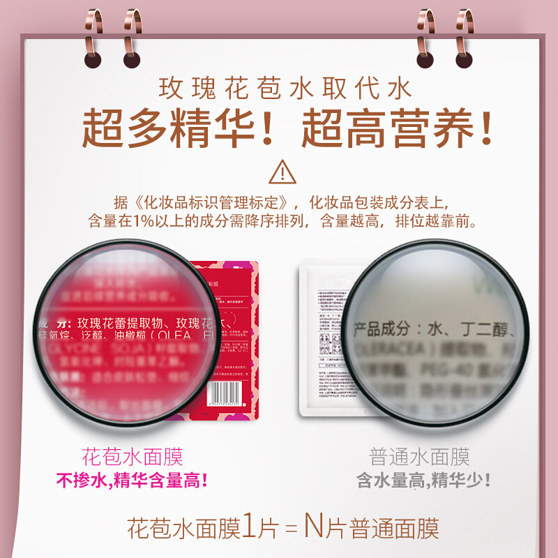 法兰琳卡面膜正品玫瑰花苞水花青素 法兰琳卡恋尚贴片面膜