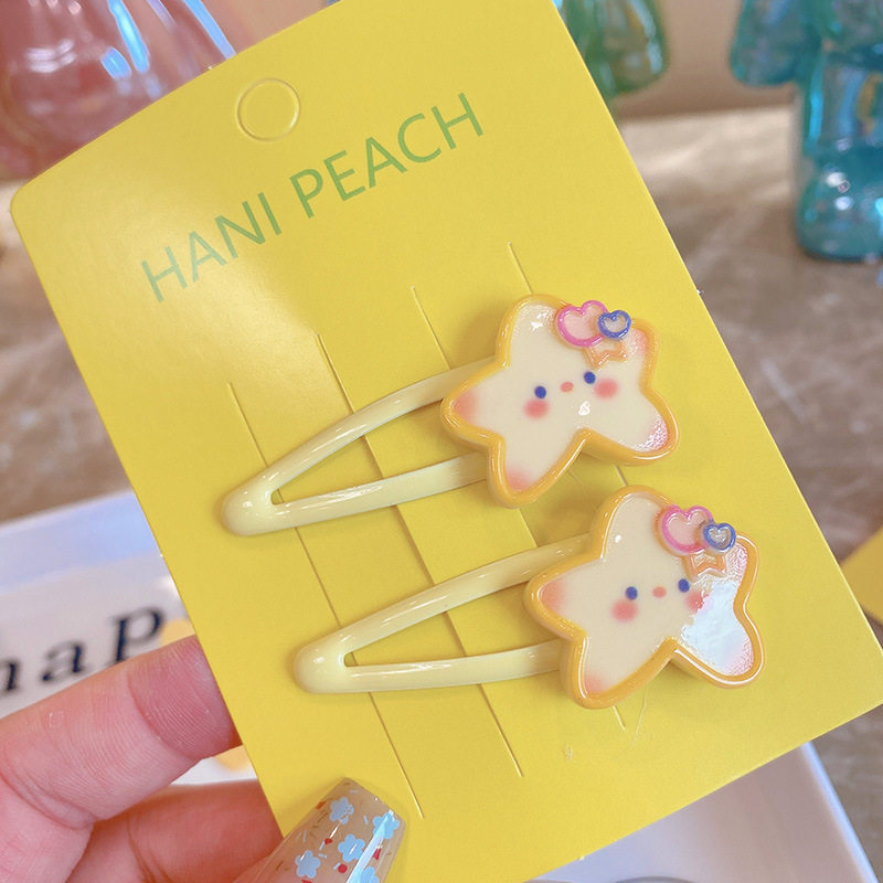 卡通可爱云朵星星发夹女星星侧边刘海夹甜美鸭嘴夹小边夹发卡头饰,淘宝优惠券,粉丝福利购,淘宝优惠卷