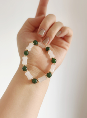 阶前竹｜新中式国风白玉竹节手串手链