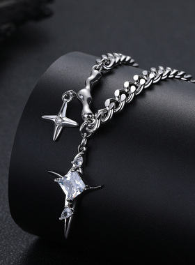 小众潮酷十字架金属项链男女百搭