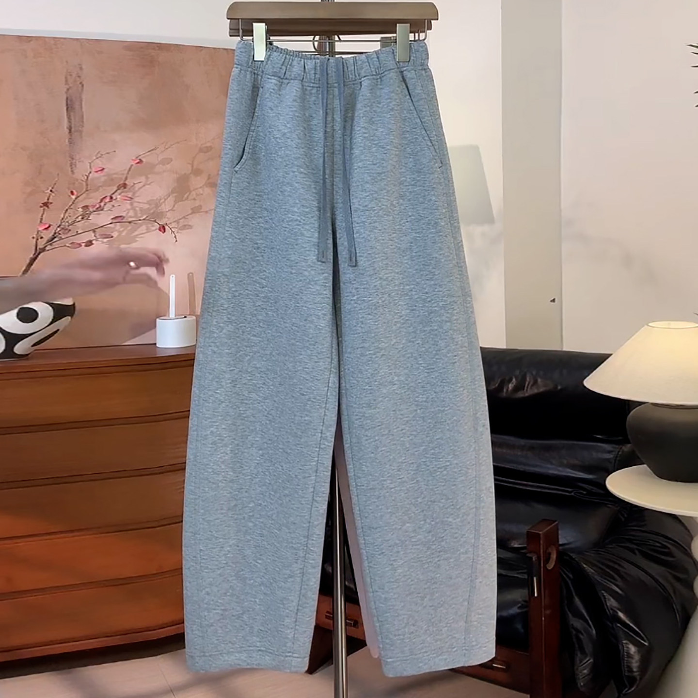 Ader运动休闲卫裤女2026春季新款松紧腰抽绳可束脚两穿百搭香蕉裤,淘宝优惠券,粉丝福利购,淘宝优惠卷