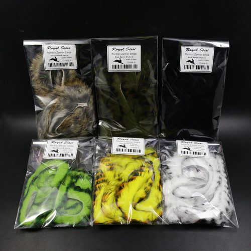 飞钓 绑制材料 兔毛条 barred rabbit zonker strips 斑纹 兔毛条 - 图0