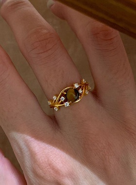 藤蔓戒指女开口食指戒