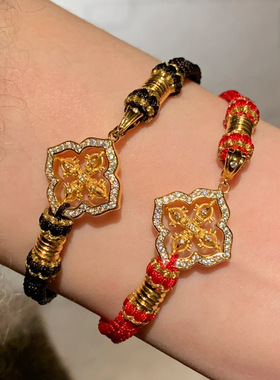 古法编绳手链本命年红绳