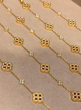 四叶草套装小众感手链项链