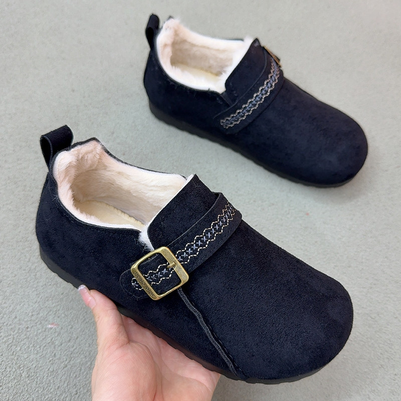 勃肯鞋女2026冬季新款加厚毛毛鞋老北京棉鞋一脚蹬保暖防滑妈妈鞋,淘宝优惠券,粉丝福利购,淘宝优惠卷