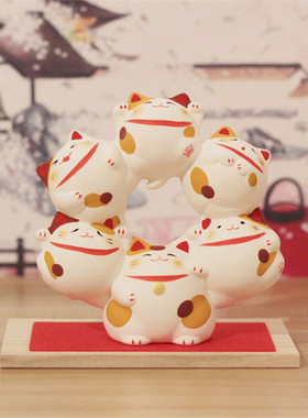 柴犬招财猫龙虎作陶土