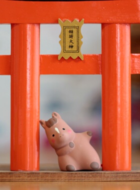 京都龙虎作生肖小马桌面车载摆件