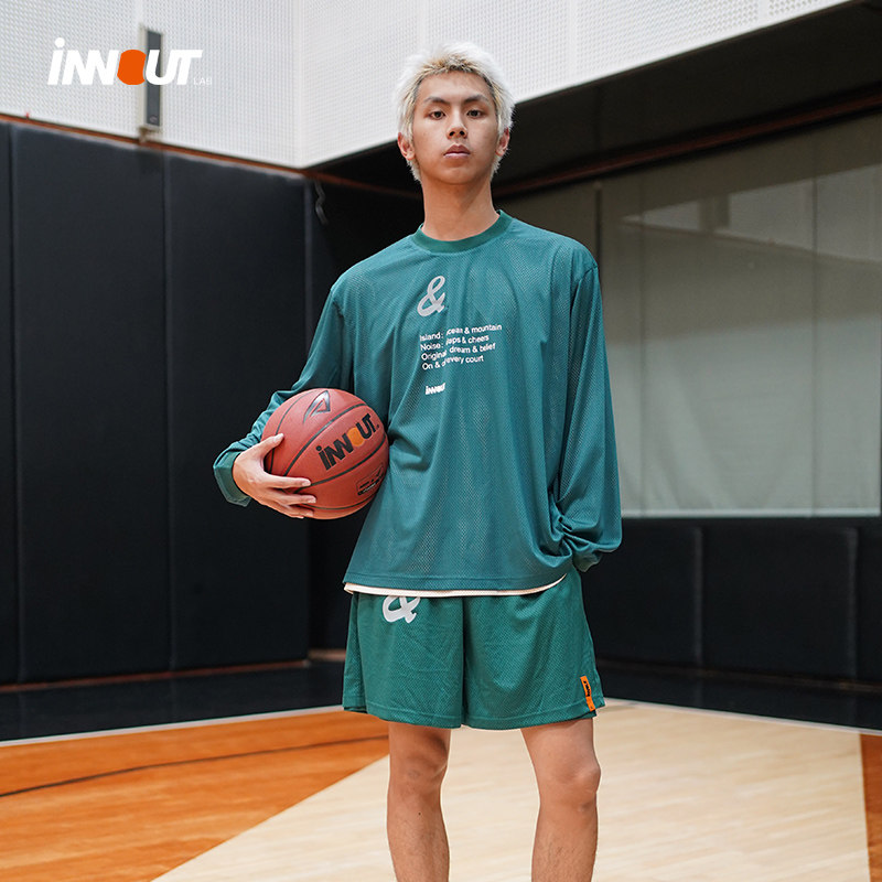 INNOUT LAB双面穿网眼运动长袖T恤网孔透气速干健身男篮球训练服,淘宝优惠券,粉丝福利购,淘宝优惠卷