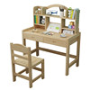 Solid wood liftable primary school children's desk writing table