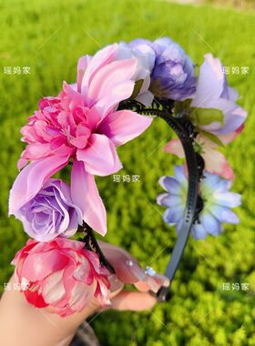 材料包diy手工簪花头箍套餐