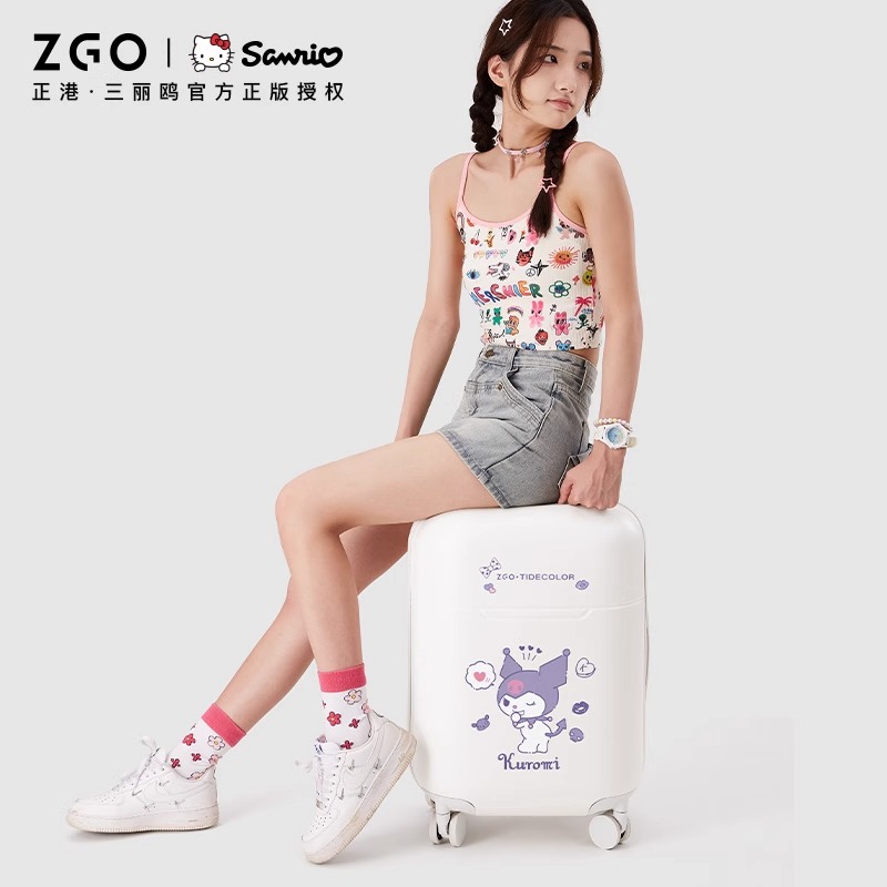 正港ZGO 库洛米可登机行李箱旅游女生20寸大学生24寸旅行箱拉杆箱