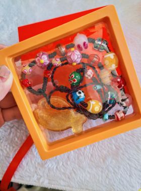 原创设计琉璃珠编织秋冬琉璃金鱼毛衣链