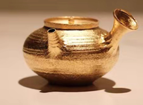 半斋苍茫金彩陶胎陶壶煮水壶煮茶壶烧水壶 - 图2
