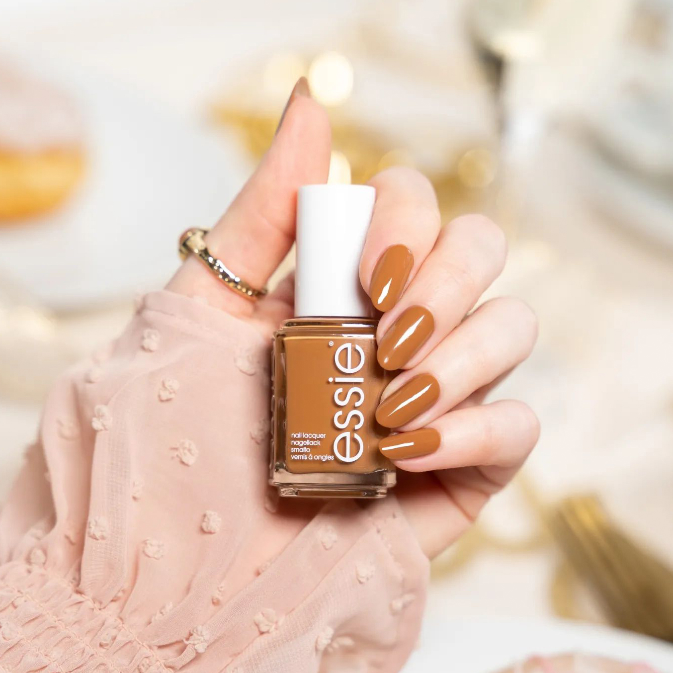 美国ESSIE指甲油1765浅黄棕枯黄MIDNIGHT DELIGHT卡其色黄褐免烤 - 图2