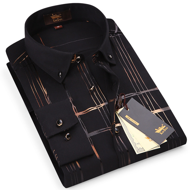 金盾春秋新款男士白色长袖免烫衬衫 博乐服饰衬衫