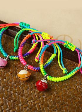 铃铛饰品手工编织端午节五彩绳