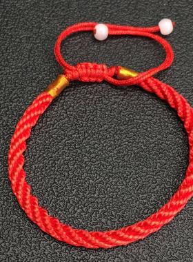 情侣简约手链情侣编织本命年红绳