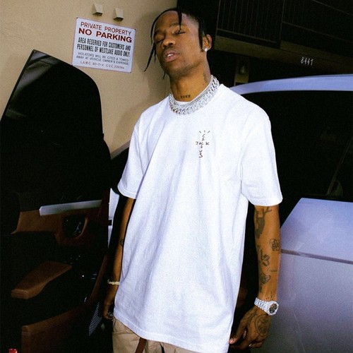 TRAVIS SCOTT Cactus Jack基础纯色百搭休闲潮流宽松全棉短袖T恤 - 图0