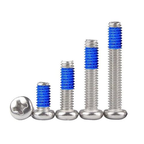 圆头十字机牙点胶螺丝PM盘头涂胶电脑手机小螺钉M1.4M2M2.5M3M4 - 图2