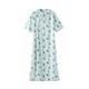 ສິ້ນສີຂາວ retro ພິມປັບປຸງ dress cheongsam ວ່າງ