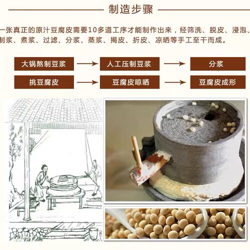 新鲜正宗浦江头层豆腐皮500g半圆形千张腐竹半干货浙江金华特产 - 图2