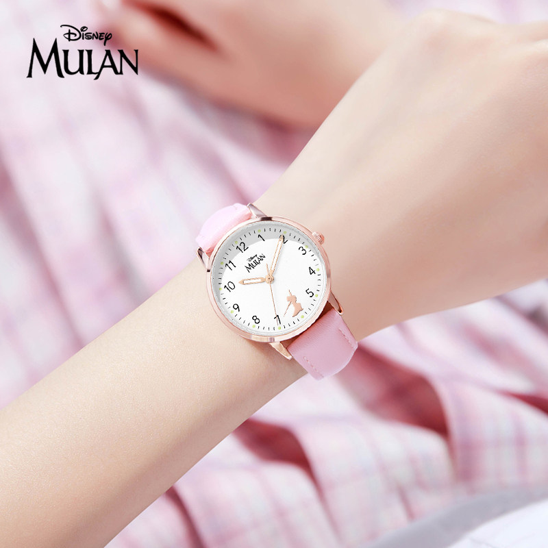 迪士尼手表女款学生考试防水机械 童时手表国产腕表