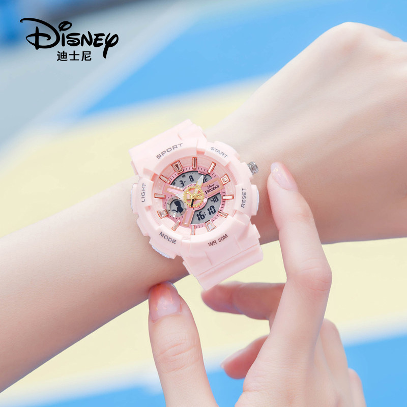 迪士尼儿童女孩中学生初2023电子表 童时手表国产腕表