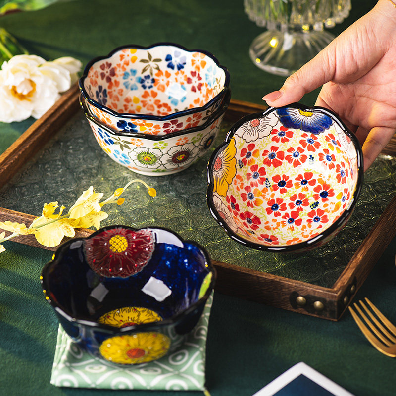 陶瓷饭碗家用碗具套装新款沙拉碗蒸碗高颜值微波炉专用碗面碗汤碗,淘宝优惠券,粉丝福利购,淘宝优惠卷