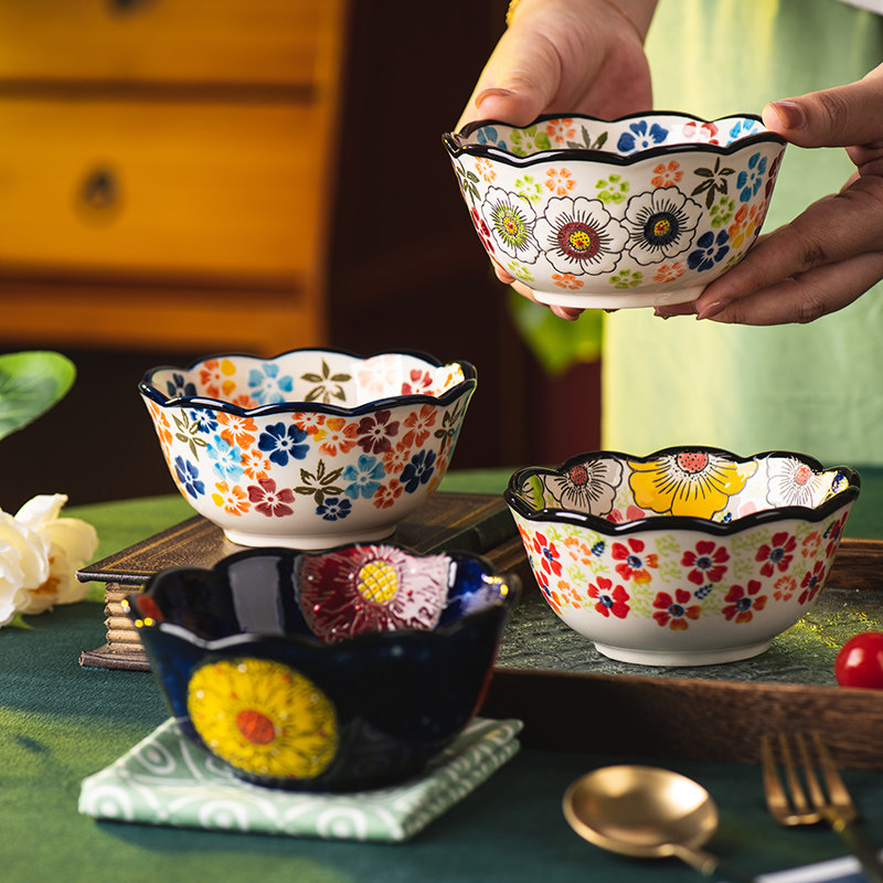 陶瓷饭碗家用碗具套装新款沙拉碗蒸碗高颜值微波炉专用碗面碗汤碗,淘宝优惠券,粉丝福利购,淘宝优惠卷
