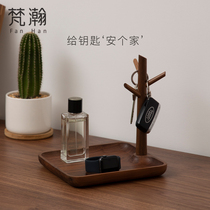 Van vastness solid wood entrance door hanging key frame swing piece doorway Xuanguan shelf desktop mask key containing box