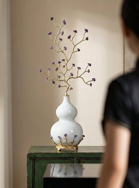 轻奢葫芦树形花瓶吉祥乔迁礼物