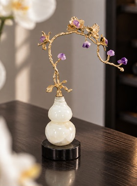 福禄呈祥葫芦花器摆件客厅玄关