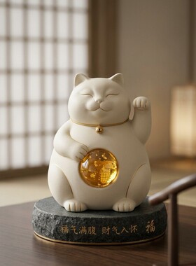国风猫咪造型发光小夜灯吉祥寓意