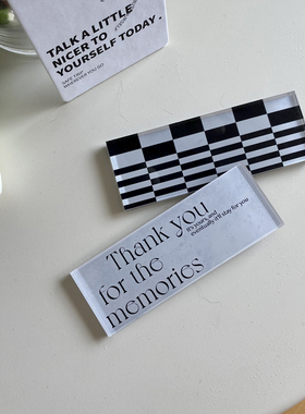 复古文艺爱心冰箱贴棋盘格