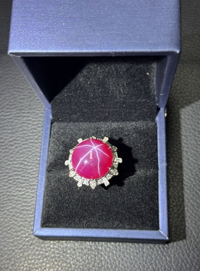 经典璀璨时尚高奢红星光爆灯戒指