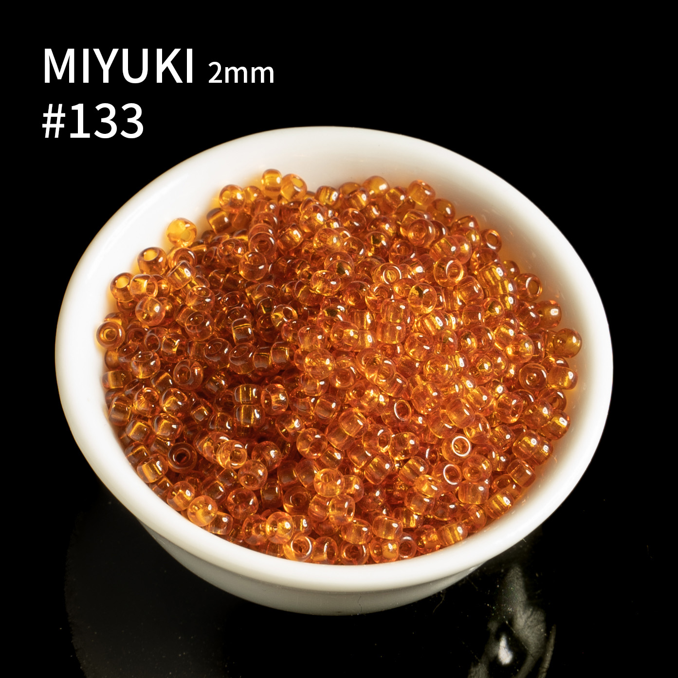 心欣DIY日本进口御幸MIYUK透明玻璃米珠2mm131/140/141D/143/155 - 图1