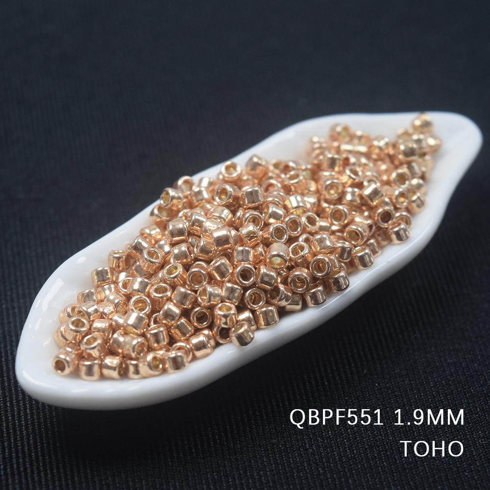 心欣DIY东宝TOHO进口米珠古董珠QBPF557/PF558/PF551金银珠1.9mm - 图2