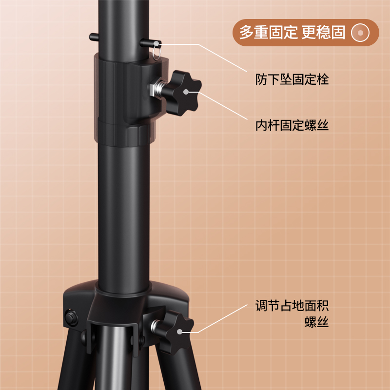 鸿叶投影仪支架三脚架落置物架地床头家用免打孔托盘隐藏式适用爱普生H3S极米z6x坚果当贝靠墙投影机桌面架子