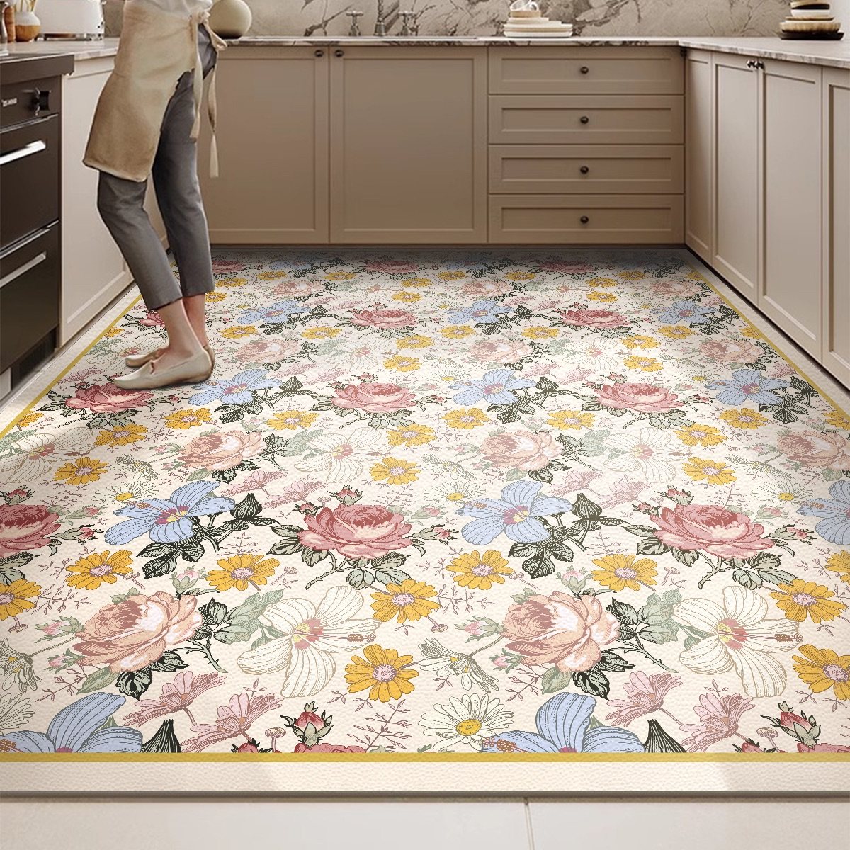 厨房用地垫防滑防油全铺大面积脚垫可擦免洗大尺寸整铺地毯可裁剪,淘宝优惠券,粉丝福利购,淘宝优惠卷