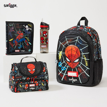 Australian smiggle bag primary school pupils Spider-Man large capacity light double shoulder backpack meal kits stationery suit