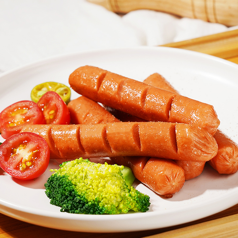 台湾松珍鸡肉玉米素香肠 佛家纯素肠豆制品素肉零食冷冻速食烤肠 - 图1