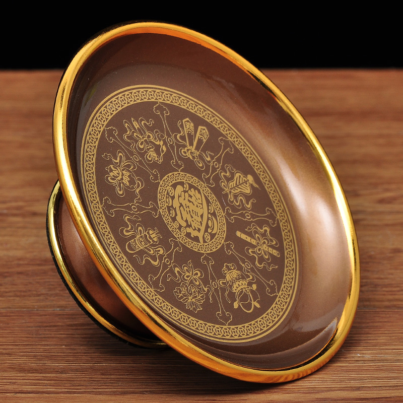 青沙金供具一套装佛前供灯香筒供佛花瓶香炉供果盘供水杯供台佛具