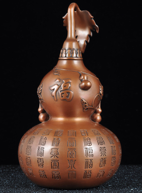 紫铜百福葫芦摆件招财客厅