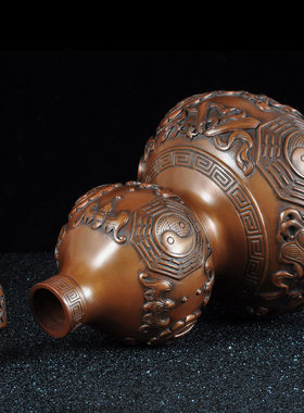 紫铜葫芦摆件中式风水招财客厅