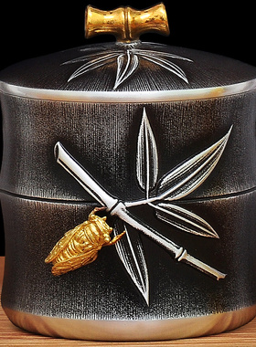 纯锡茶叶罐锡罐旅行装随身便携密封罐子创意送礼个性精致储茶罐子