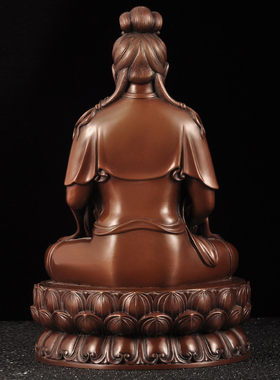 紫铜大势至菩萨摆件西方三圣客厅