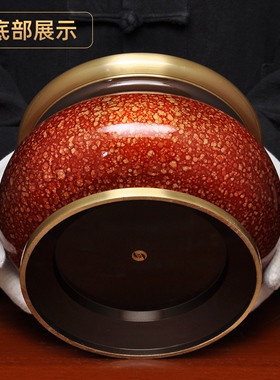 全铜虹晶圆唇香炉家用寺庙佛堂供佛敬神上香的烧香插香线香熏香炉