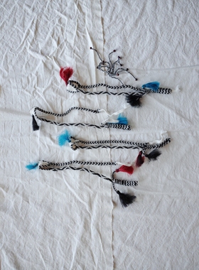 乌尔朵藏区牦牛毛手工编制绳子挂饰相机带挂件（90CM）